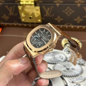 Patek Philippe Nautilus 5712R Replica 11 Mặt Xám Dây Da Nhà Máy PPF V3 40mm (2)
