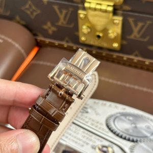 Patek Philippe Nautilus 5712R Replica 11 Mặt Xám Dây Da Nhà Máy PPF V3 40mm (2)