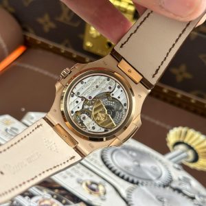 Patek Philippe Nautilus 5712R Replica 11 Mặt Xám Dây Da Nhà Máy PPF V3 40mm (2)