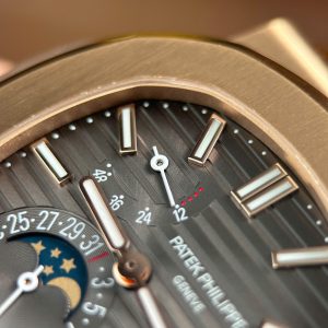 Patek Philippe Nautilus 5712R Replica 11 Mặt Xám Dây Da Nhà Máy PPF V3 40mm (2)