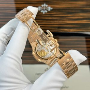 Patek Philippe Nautilus 5712R Replica 11 Mặt Xám Dây Kim Loại Nhà Máy PPF V3 40mm (2)