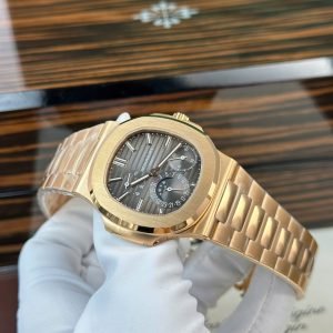 Patek Philippe Nautilus 5712R Replica 11 Mặt Xám Dây Kim Loại Nhà Máy PPF V3 40mm (2)