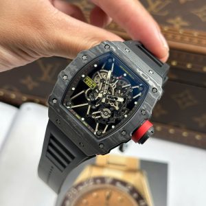 Richard Mille RM35-01 Rafael Nadal Vỏ Carbon NTPT Dây Cao Su Đen Rep Cao Cấp Xưởng ZF 49,9x43mm (2)