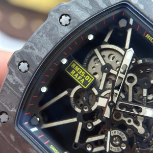 Richard Mille RM35-01 Rafael Nadal Vỏ Carbon NTPT Dây Cao Su Đen Rep Cao Cấp Xưởng ZF 49,9x43mm (2)