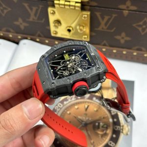 Richard Mille RM35-01 Rafael Nadal Vỏ Carbon NTPT Dây Cao Su Đỏ Replica 11 Xưởng ZF 49,9x43mm (2)