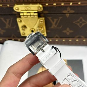 Richard Mille RM35-01 Rafael Nadal Vỏ Carbon NTPT Dây Cao Su Trắng Rep 11 Xưởng ZF 49,9x43mm (2)