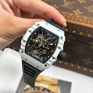 Richard Mille RM35-01 Rafael Nadal Vỏ Carbon NTPT Màu Trắng Replica 11 Xưởng ZF 49,9x43mm (2)