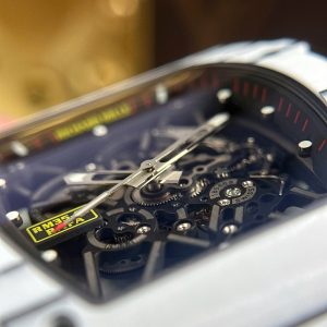 Richard Mille RM35-01 Rafael Nadal Vỏ Carbon NTPT Màu Trắng Replica 11 Xưởng ZF 49,9x43mm (2)