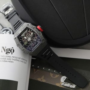 Richard Mille RM35-02 Màu Đen Chế Tác Vỏ Carbon Siêu Nhẹ 77 Grams Xưởng ZF 44mm (1)