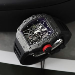 Richard Mille RM35-02 Màu Đen Chế Tác Vỏ Carbon Siêu Nhẹ 77 Grams Xưởng ZF 44mm (1)