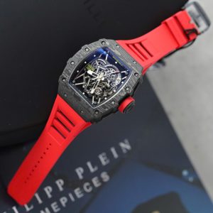 Richard Mille RM35-02 Màu Đỏ Replica 11 Vỏ Carbon Siêu Nhẹ 77 Grams Xưởng ZF 44mm (2)