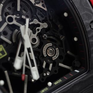 Richard Mille RM35-02 Replica Cao Cấp Vỏ Carbon Siêu Nhẹ Dây Cao Su Màu Trắng Xưởng ZF 44mm (2)