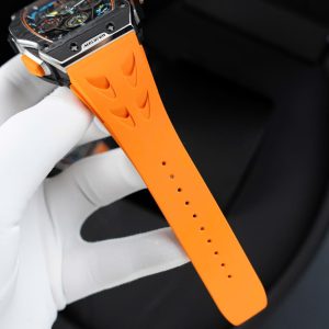 Richard Mille RM65-01 Replica 11 Vỏ Carbon Dây Cao Su Màu Cam 44.5×49 (2)
