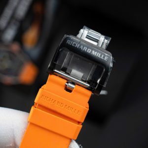 Richard Mille RM65-01 Replica 11 Vỏ Carbon Dây Cao Su Màu Cam 44.5×49 (2)