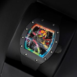 Richard Mille Replica 11 RM68-01 Cyril Kongo Vỏ Gốm Đen Dây Cao Su 45mm (2)
