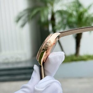 Rolex Cellini 50515 Replica 11 Nam Mặt Trắng Bọc Vàng Hồng 39mm (2)