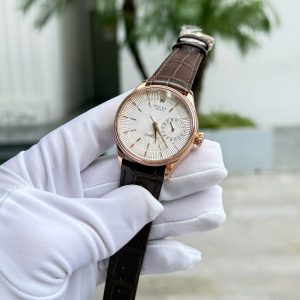 Rolex Cellini 50515 Replica 11 Nam Mặt Trắng Bọc Vàng Hồng 39mm (2)