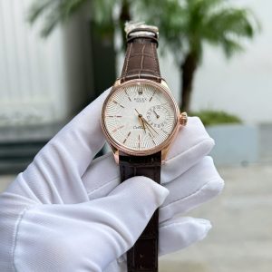 Rolex Cellini 50515 Replica 11 Nam Mặt Trắng Bọc Vàng Hồng 39mm (2)