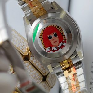 Rolex DateJust Mặt Đen Cọc Số Đính Kim Cương Moissanite Replica Cao Cấp Xưởng Clean 41mm (7)