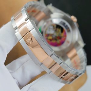 Rolex DateJust Mặt MOP Rep 11 Demi Vàng Hồng Dây Oyster Nhà Máy Clean 41mm (2)