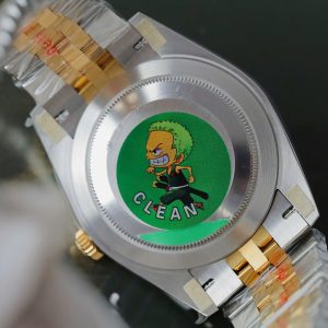 Rolex DateJust Mặt Vàng Cọc Số Đính Kim Cương Moissanite Rep Cao Cấp Xưởng Clean 41mm (2)