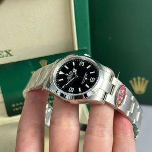 Rolex Explorer 124270 Replica 11 Mặt Đen Dây Kim Loại Nhà Máy Clean 36mm (2)