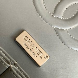 Túi Xách Chanel Classic Like Auth Đính Cườm Họa Tiết Hoa Hồng 25cm (2)