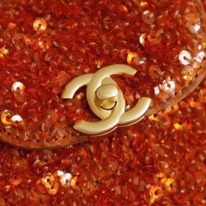 Túi Xách Chanel Kelly Like Auth Nữ Màu Đỏ Đính Cườm 20cm (2)