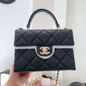 Túi Xách Nữ Đeo Chéo Chanel Coco Màu Đen Like Auth 21cm (2)