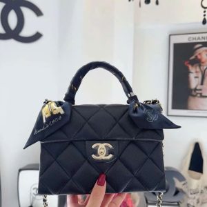Túi Xách Nữ Đeo Chéo Chanel Coco Màu Đen Like Auth 21cm (2)