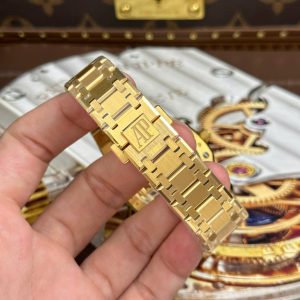 Audemars Piguet Rep Cao Cấp Royal Oak Jumbo Extra-thin Openworked 16204 Mặt Lộ Cơ Mạ Vàng Xưởng ZF 39mm (2)