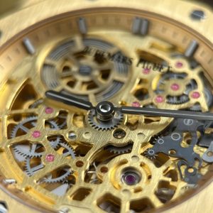 Audemars Piguet Rep Cao Cấp Royal Oak Jumbo Extra-thin Openworked 16204 Mặt Lộ Cơ Mạ Vàng Xưởng ZF 39mm (2)
