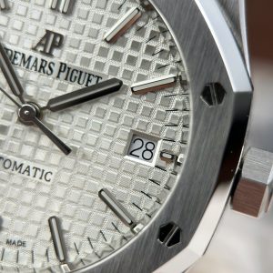 Audemars Piguet Replica 11 Royal Oak 15450 Mặt Trắng Dây Kim Loại Nhà Máy ZF 37mm (2)