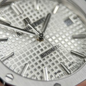 Audemars Piguet Replica 11 Royal Oak 15450 Mặt Trắng Dây Kim Loại Nhà Máy ZF 37mm (2)