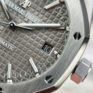 Audemars Piguet Replica 11 Royal Oak 15450 Mặt Xám Dây Kim Loại Nhà Máy ZF 37mm (2)