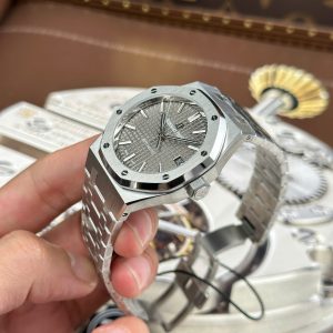 Audemars Piguet Replica 11 Royal Oak 15450 Mặt Xám Dây Kim Loại Nhà Máy ZF 37mm (2)