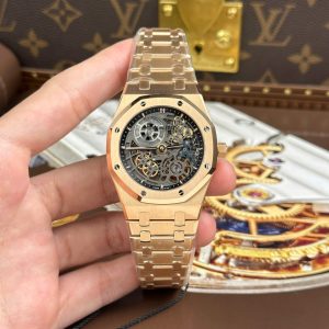 Audemars Piguet Replica 11 Royal Oak Jumbo Extra-thin Openworked 16204 Mặt Lộ Cơ Mạ Vàng Hồng Xưởng ZF 39mm (2)