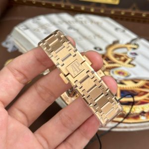 Audemars Piguet Replica 11 Royal Oak Jumbo Extra-thin Openworked 16204 Mặt Lộ Cơ Mạ Vàng Hồng Xưởng ZF 39mm (2)