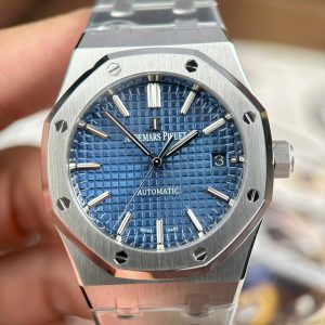 Audemars Piguet Replica Cao Cấp Royal Oak 15450 Mặt Xanh Dương Dây Kim Loại Nhà Máy ZF 37mm (2)