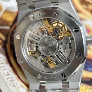 Audemars Piguet Royal Oak Jumbo Extra-thin Openworked 16204 Replica 11 Mặt Lộ Cơ Màu Trắng Nhà Máy ZF 39mm (2)