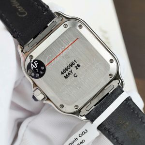 Cartier Santos Nữ Mặt Trắng Chế Tác Đính Kim Cương Moissanite Nhà Máy BV 35 (2)