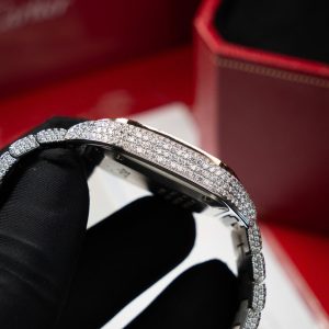 Cartier Santos Nữ Rep Cao Cấp Đính Full Kim Cương Moissanite Hong Kong 35 (2)