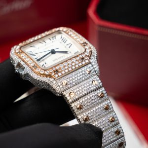 Cartier Santos Nữ Rep Cao Cấp Đính Full Kim Cương Moissanite Hong Kong 35 (2)