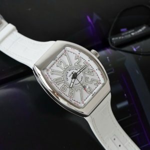 Franck Muller V45 Rep Cao Cấp Màu Trắng Máy Cơ Thụy Sỹ Nhà Máy ABF 45mm (2)