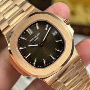 Patek Philippe Nautilus 5711 Mặt Nâu Chế Tác Mạ Vàng Hồng Máy Khắc Nhà Máy BBF 40mm (2)