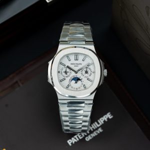 Patek Philippe Nautilus 5740 Replica 11 Mặt Mặt Trắng Dây Kim Loại 40mm (1)