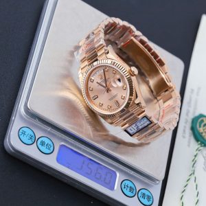 Rolex Day-Date 128235 Replica 11 Mặt Hồng Trọng Lượng 156gram Xưởng QF 36mm (2)