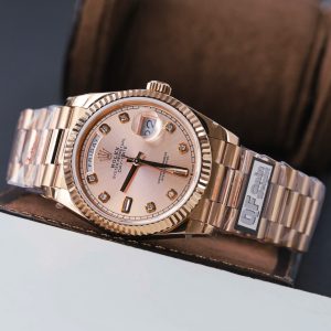 Rolex Day-Date 128235 Replica 11 Mặt Hồng Trọng Lượng 156gram Xưởng QF 36mm (2)