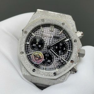 Audemars Piguet Royal Oak Chronograph Frosted Gold 26240 Chế Tác Mặt Xám Máy Cơ Thụy Sỹ Nhà Máy APS 41mm (2)
