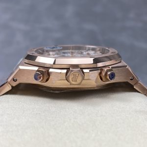 Audemars Piguet Royal Oak 26240 Rep Cao Cấp Vỏ Mạ Vàng Hồng Mặt Trắng Nhà Máy APS 41mm (1)